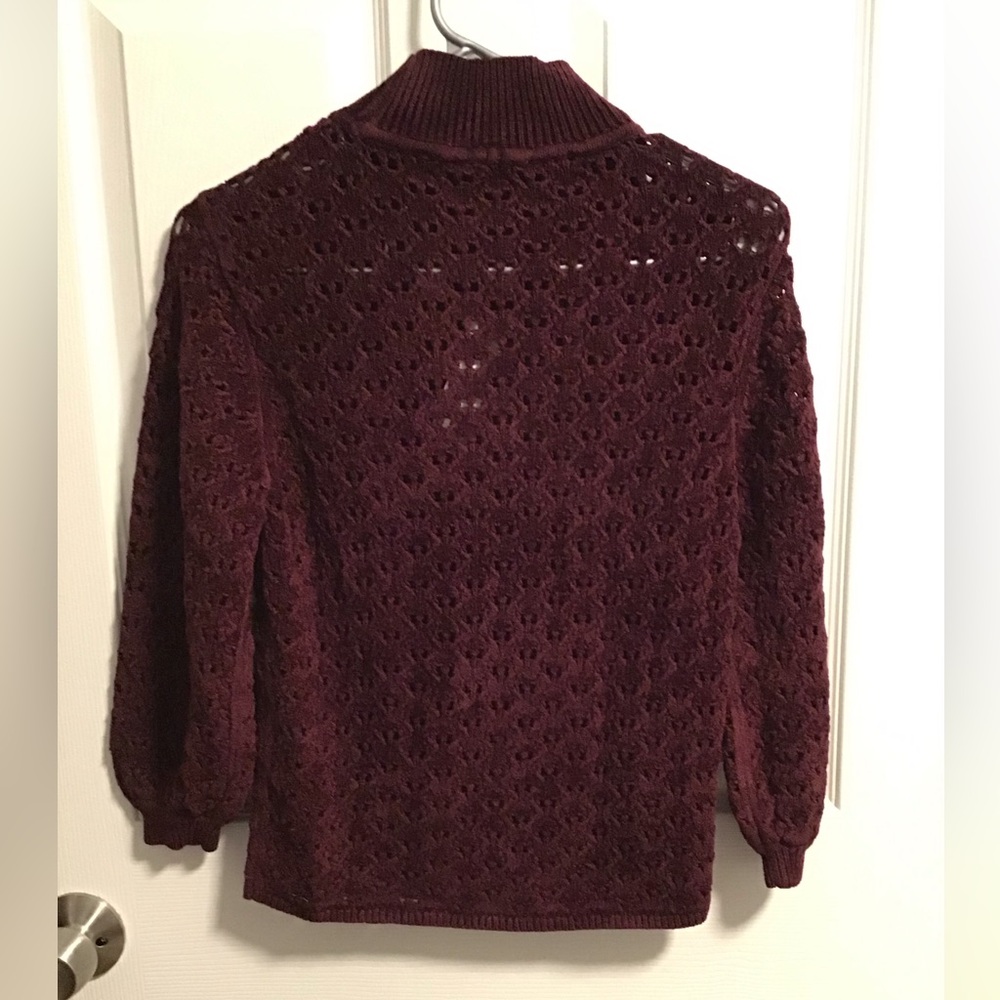 NWT!! White House Black Market Deep Burgundy Turtleneck Sweater - Picture 2 of 7